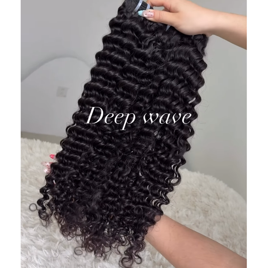 Cambodian Raw Deep Wave Hair Bundles - 100% Raw Human Hair