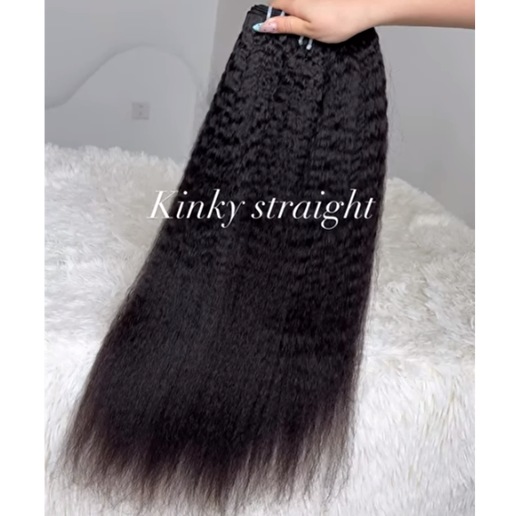 Cambodian Raw Kinky Straight Hair Bundles - 100% Raw Human Hair