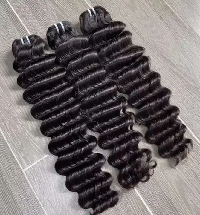 Cambodian Raw Deep Wave Hair Bundles - 100% Raw Human Hair